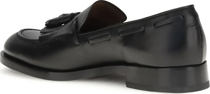 Leather Loafers With Tassels - Image 3
