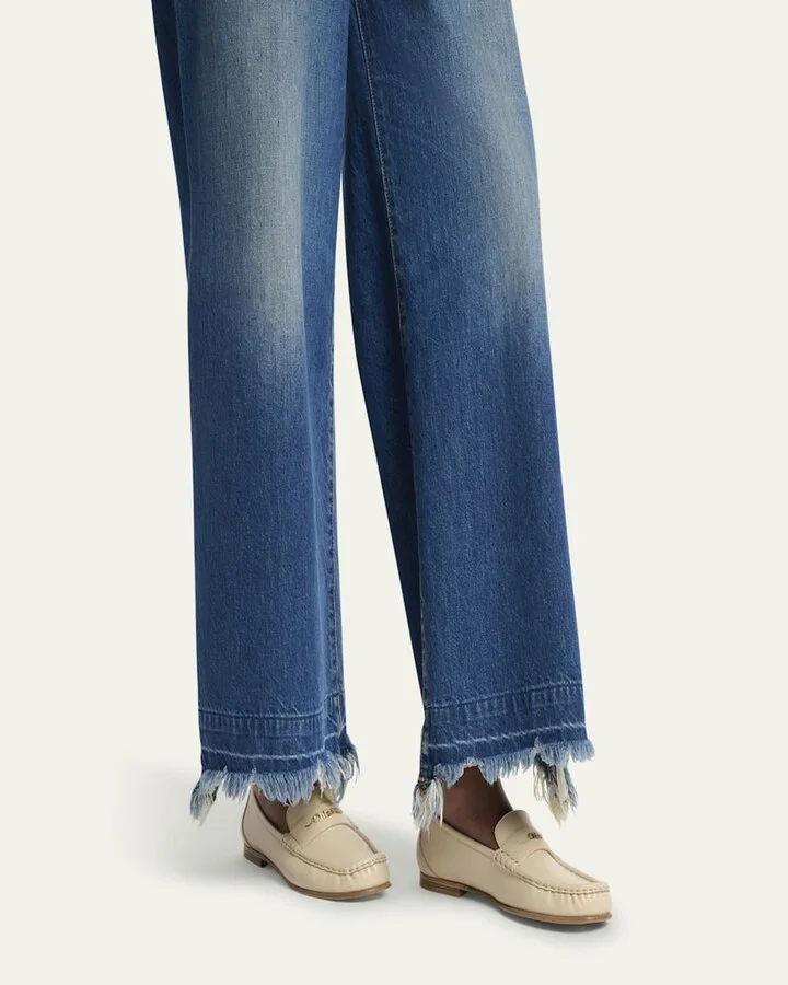 Leather Logo Chain Penny Loafers - Image 8