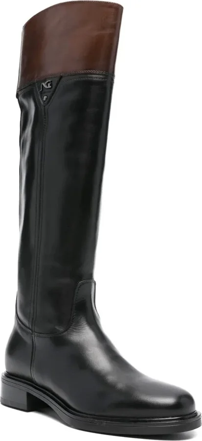 Leather Logo-Detail Boots - Image 2