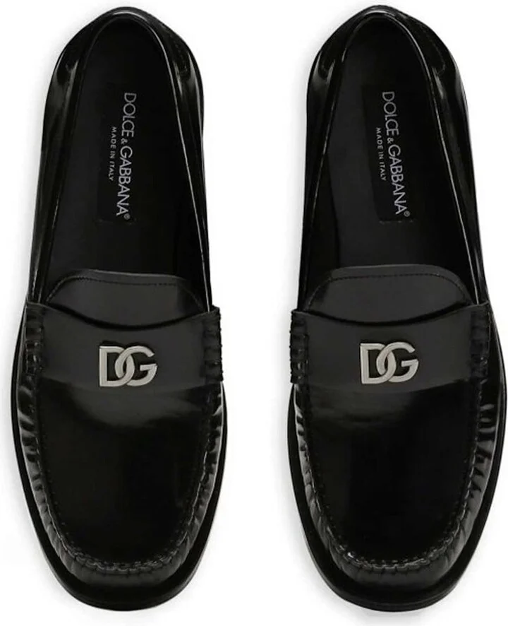 Leather Logo Loafers - Image 4