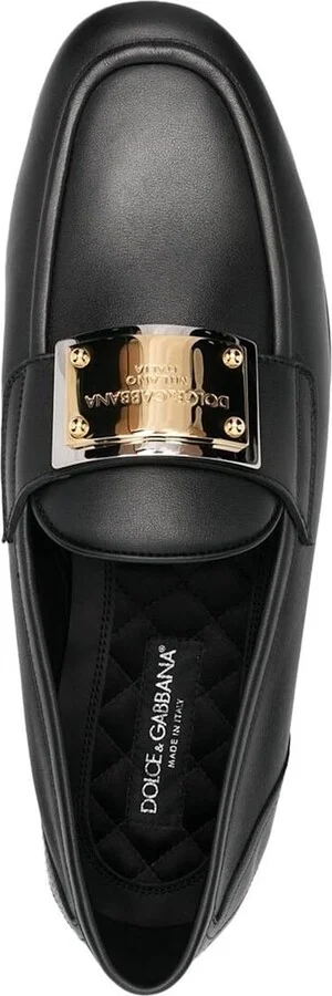Leather Logo Loafers - Image 4