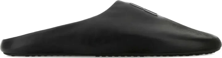 Leather Logo Mules