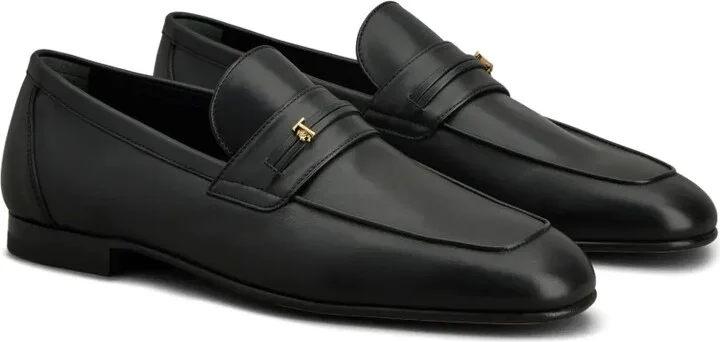 Leather Logo-Patch Loafers - Image 2