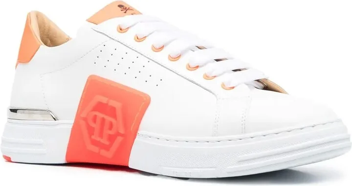 Leather Logo-Patch Sneakers - Image 2