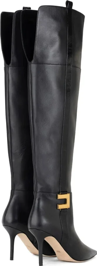 Leather Logo-Plaque Boots - Image 3
