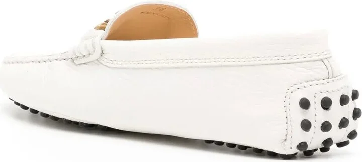 Leather Logo-Plaque Loafers - Image 3