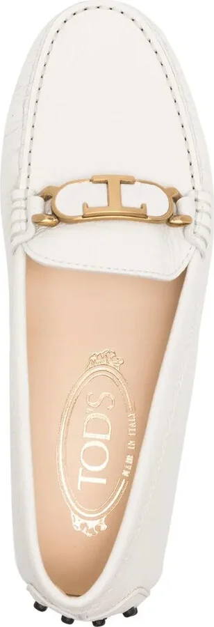 Leather Logo-Plaque Loafers - Image 4
