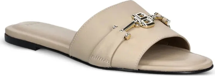 Leather Logo-Plaque Sandals - Image 2
