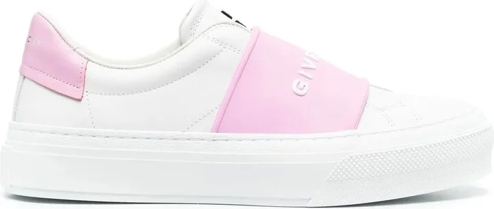 Leather Logo-Print Sneakers