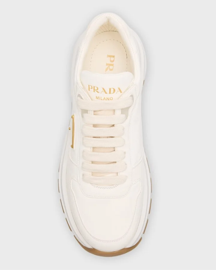 Leather Logo Runner Sneakers - Image 8