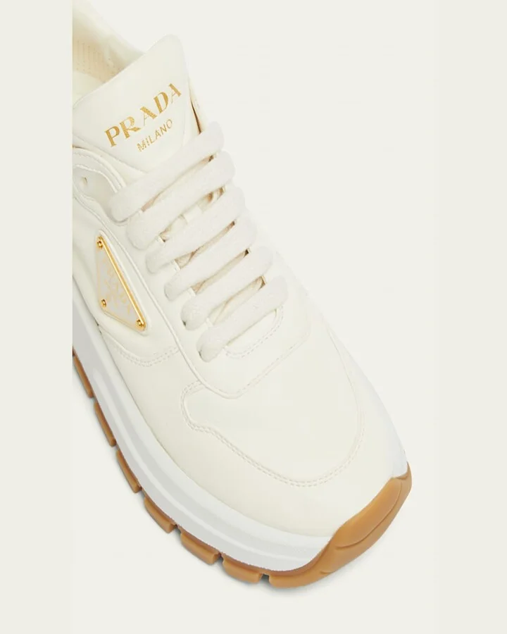 Leather Logo Runner Sneakers - Image 4