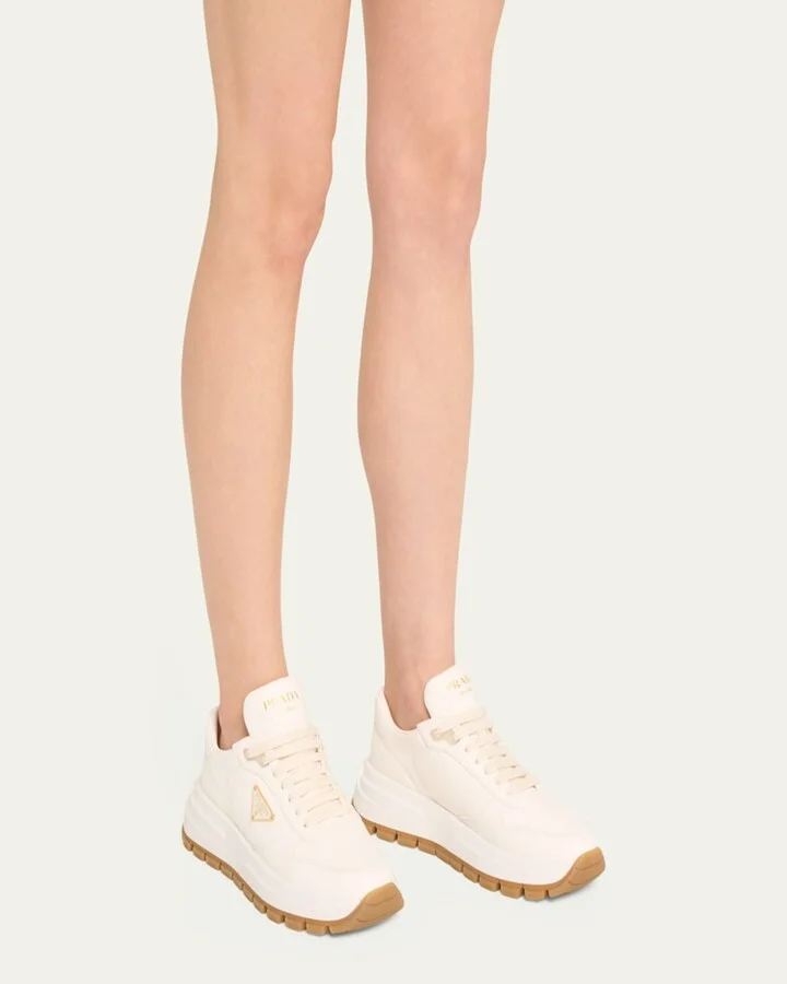 Leather Logo Runner Sneakers - Image 5