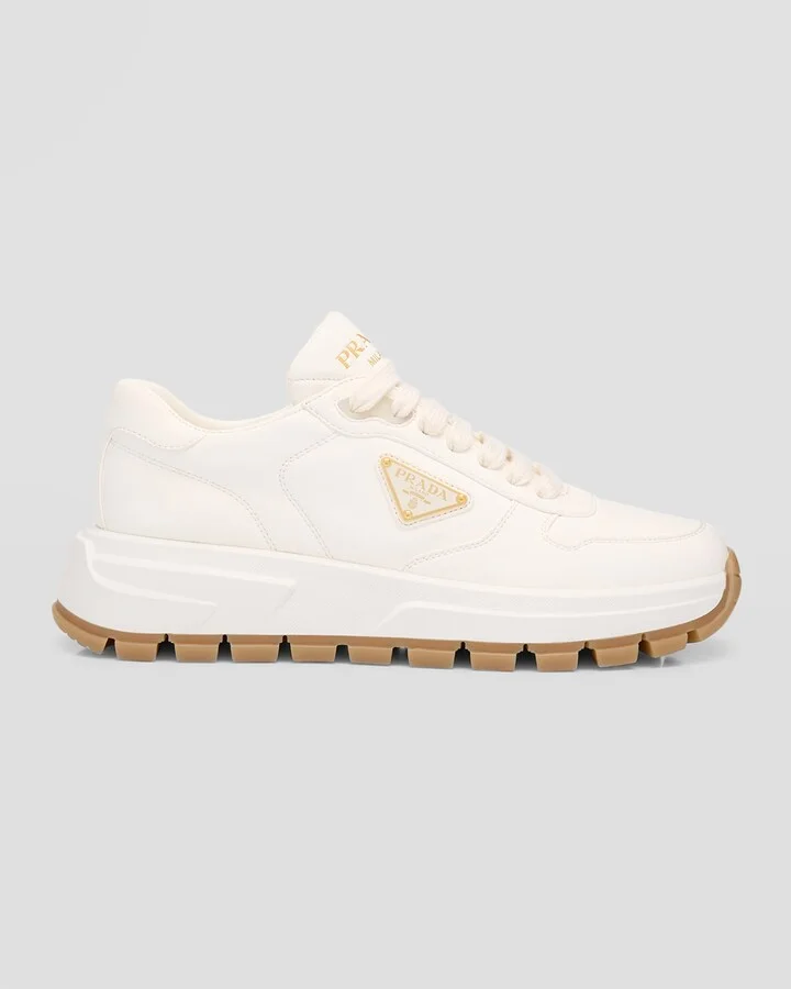 Leather Logo Runner Sneakers