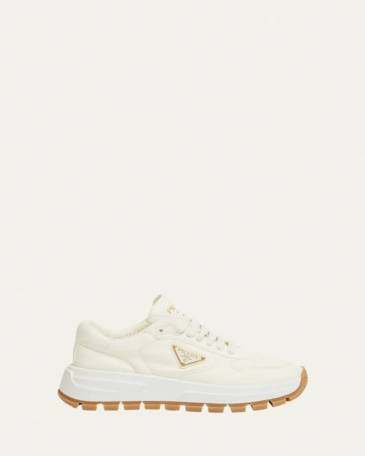 Leather Logo Runner Sneakers