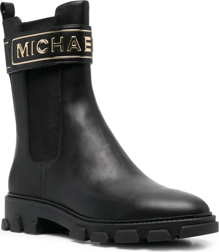 Leather Logo-Stamp Boots - Image 2