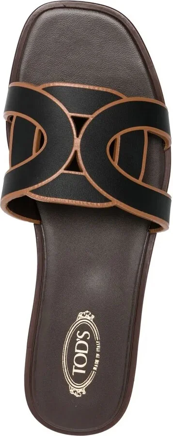 Leather Logo Strap Sandals - Image 4