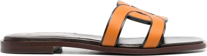 Leather Logo Strap Sandals