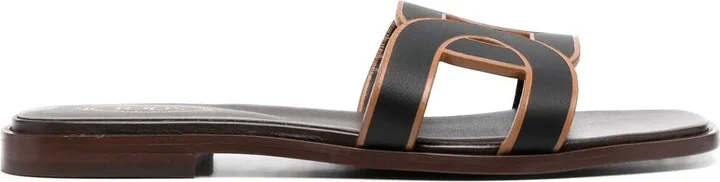 Leather Logo Strap Sandals