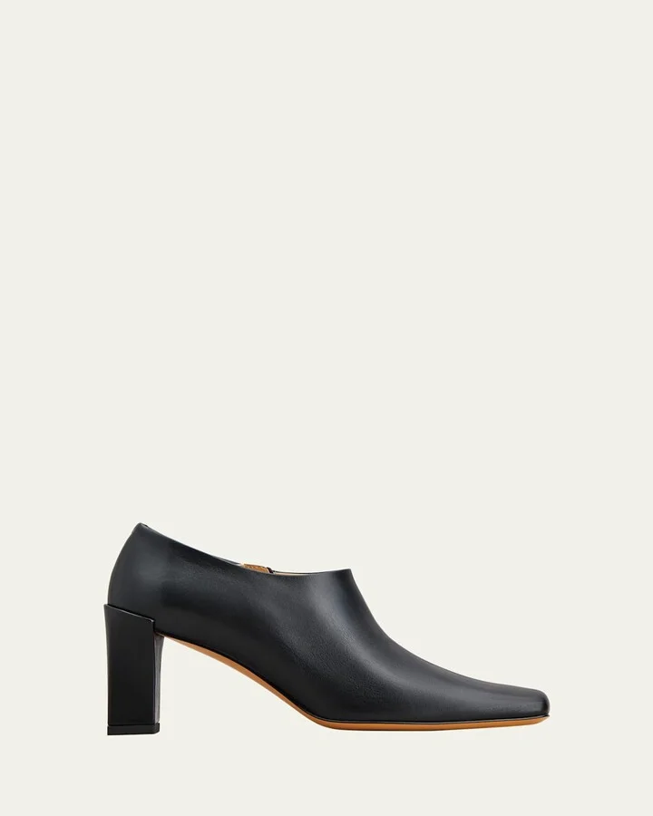 Leather Low-Cut Ankle Booties