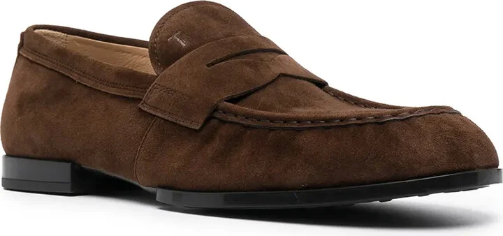 Leather Low-Heel Loafers - Image 2