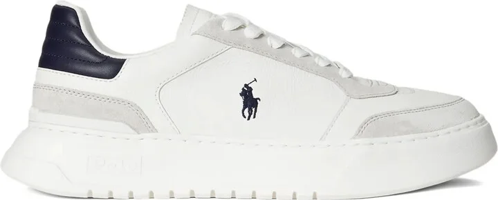 Leather Low-Top Lace-Up Sneakers