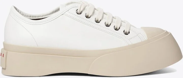 Leather Low-Top Platform Sneakers