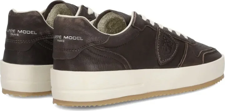 Leather Low-Top Sneakers - Image 3