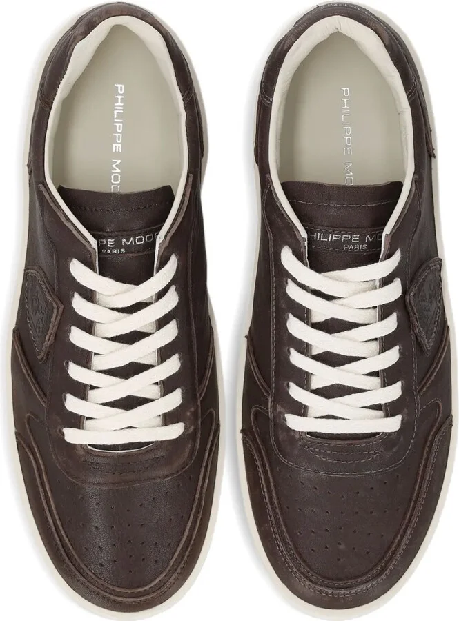 Leather Low-Top Sneakers - Image 4