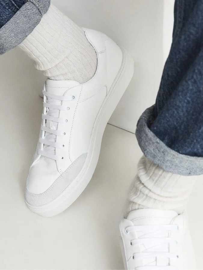 Leather Low Top Trainers - Image 2