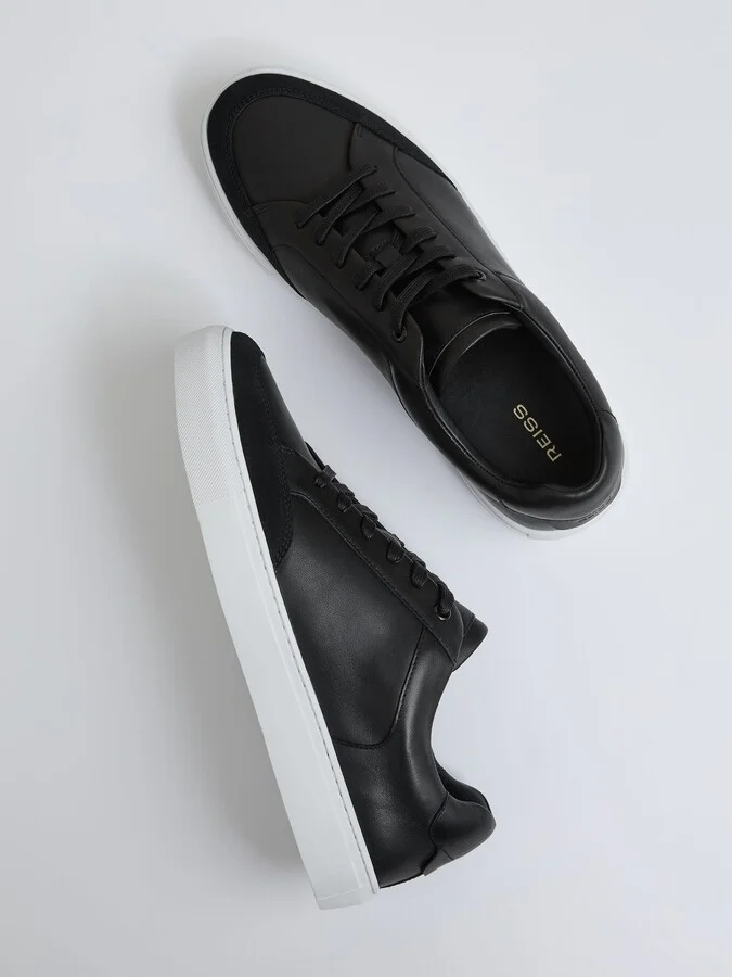 Leather Low Top Trainers - Image 3