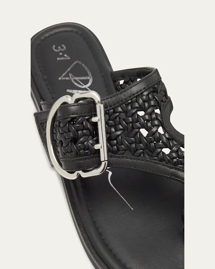 Leather Macrame Z-Strap Slide Sandals - Image 5