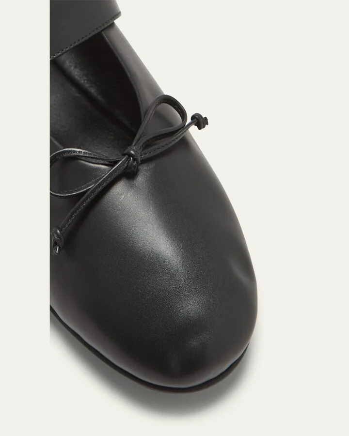 Leather Mary Jane Ballerina Flats - Image 3