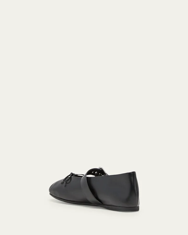 Leather Mary Jane Ballerina Flats - Image 5