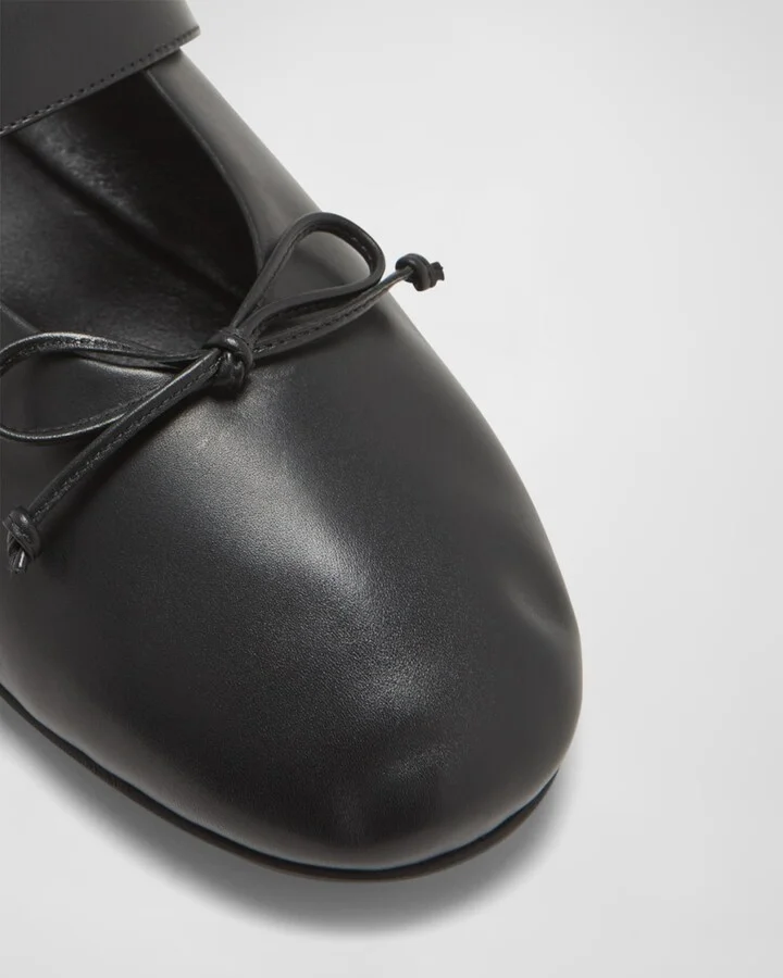 Leather Mary Jane Ballerina Flats - Image 2