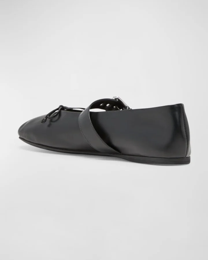 Leather Mary Jane Ballerina Flats - Image 5