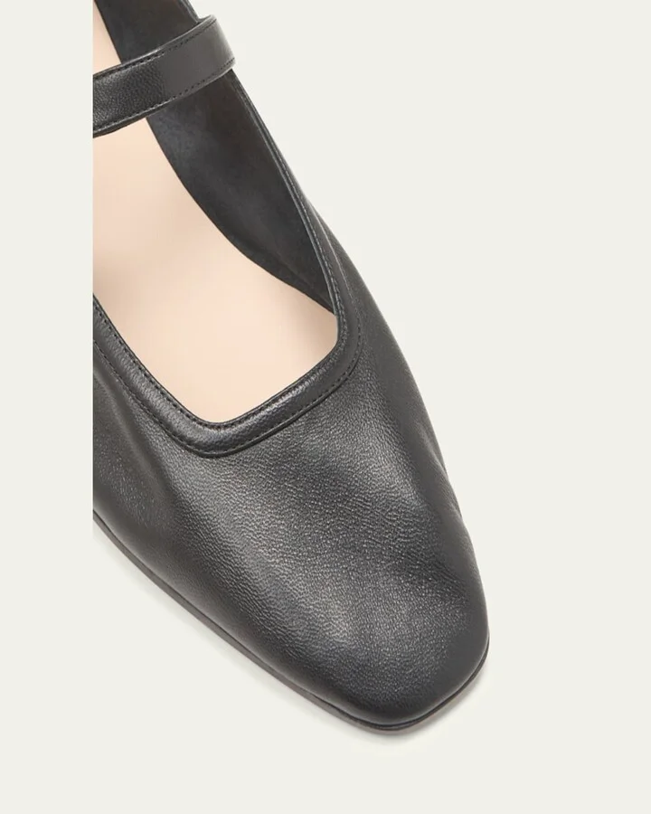 Leather Mary Jane Ballerina Flats - Image 2