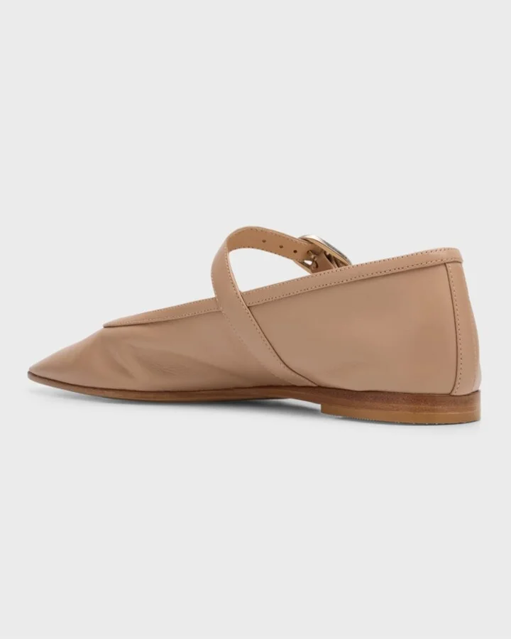 Leather Mary Jane Ballerina Flats - Image 2