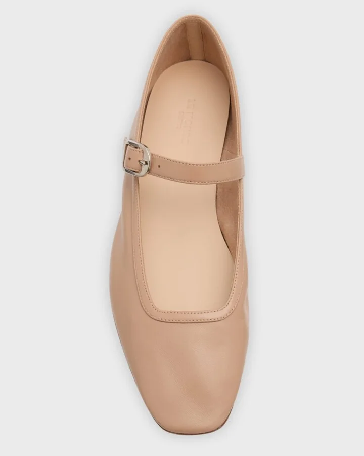 Leather Mary Jane Ballerina Flats - Image 6