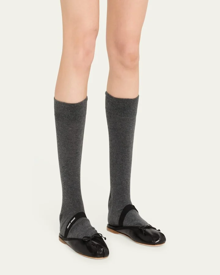 Leather Mary Jane Ballerina Mules - Image 5
