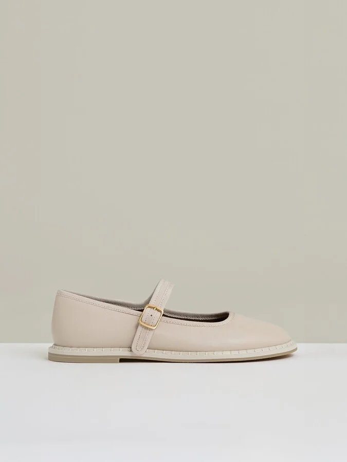 Leather Mary-jane Shoes