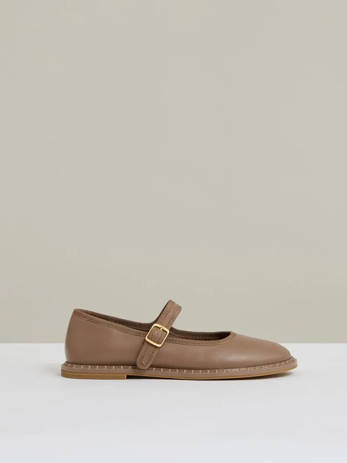 Leather Mary-jane Shoes