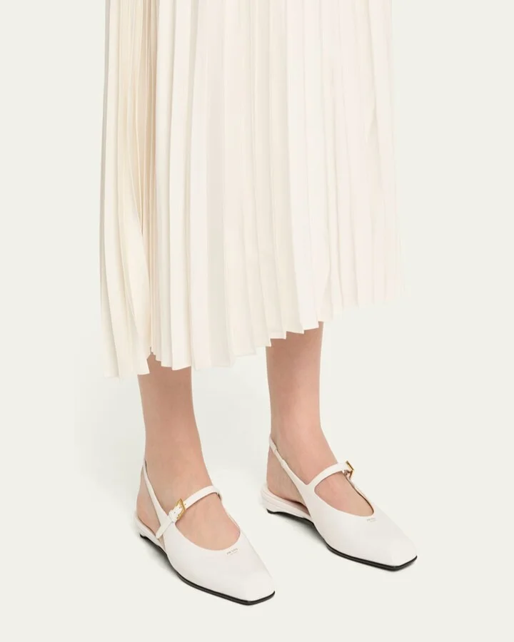 Leather Mary Jane Slingback Flats - Image 5