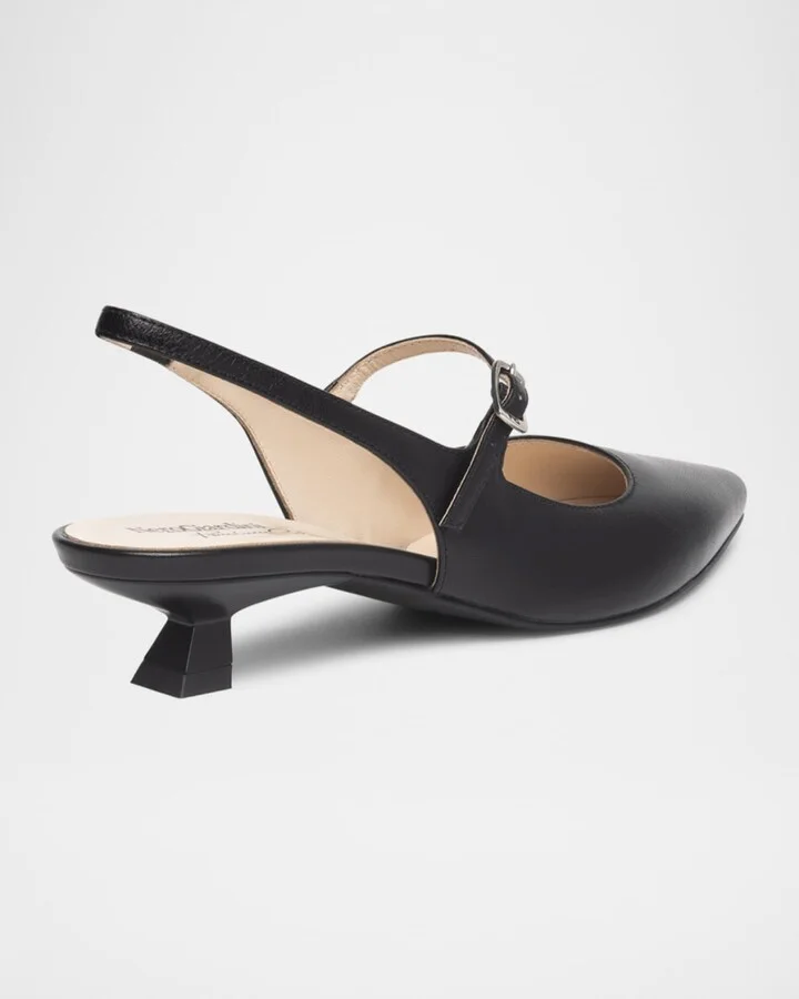 Leather Mary Jane Slingback Pumps - Image 3