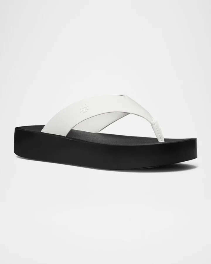 Leather Medallion Flip Flop Sandals - Image 2