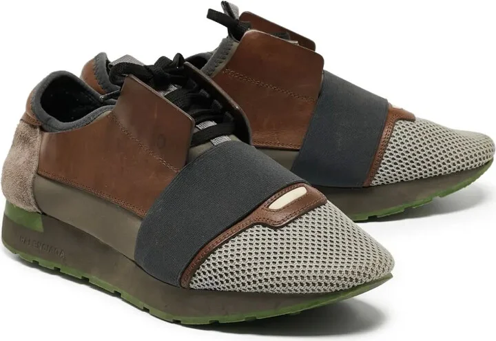 Leather-Mesh Sneakers - Image 2