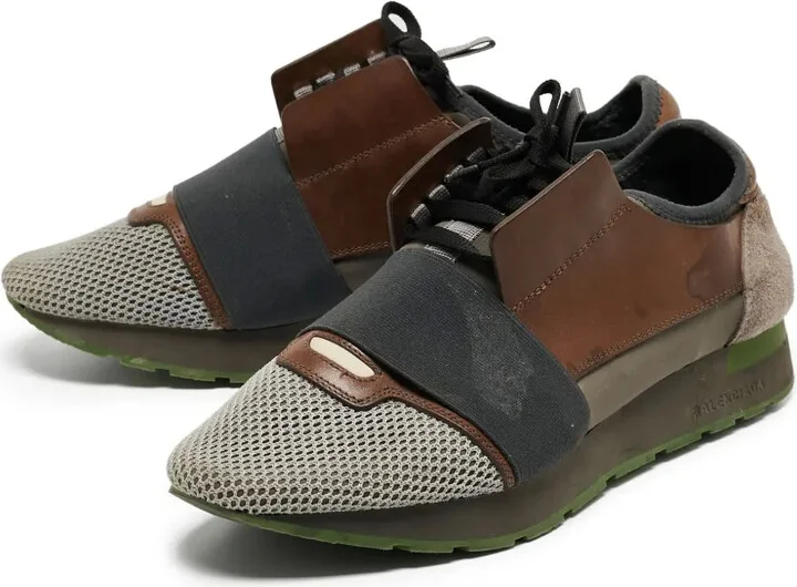 Leather-Mesh Sneakers - Image 4