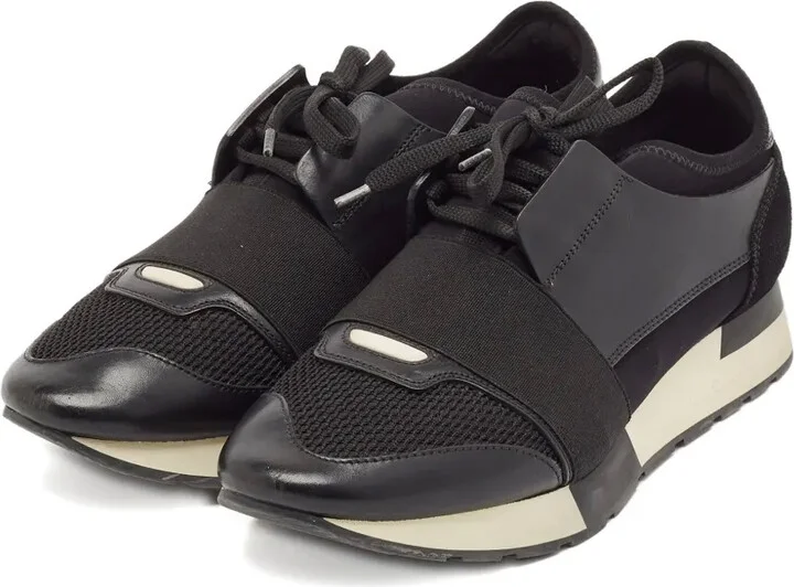 Leather Mesh Sneakers - Image 2
