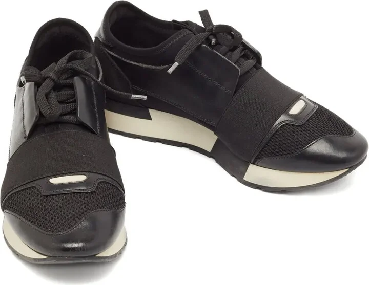 Leather Mesh Sneakers - Image 3