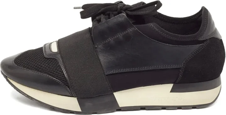 Leather Mesh Sneakers