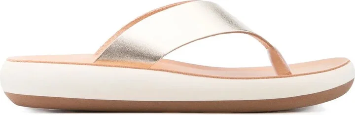 Leather Metallic Sandals